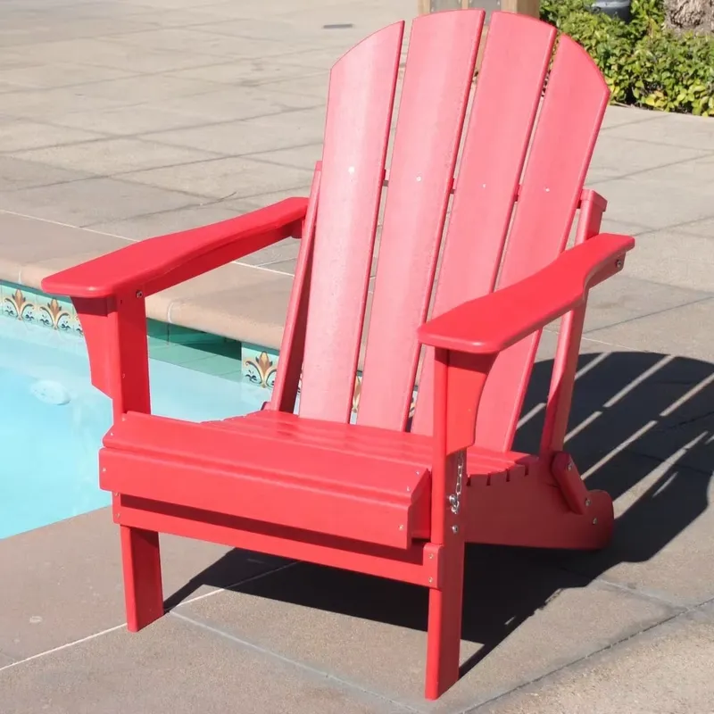 Outdoor Furniture Recycled Plastic - Kursi Adirondack Lipat dari Resin HDPE