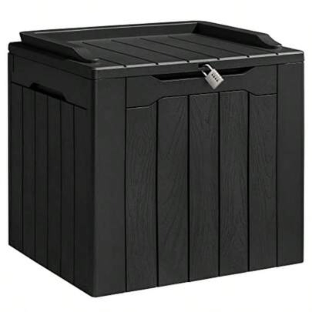 Outdoor Furniture Heavy Duty - Kotak Penyimpanan Resin 31 Galon Tahan