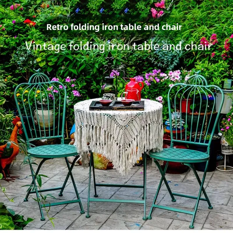 Outdoor Furniture Iron - Kursi taman luar ruangan, meja dan