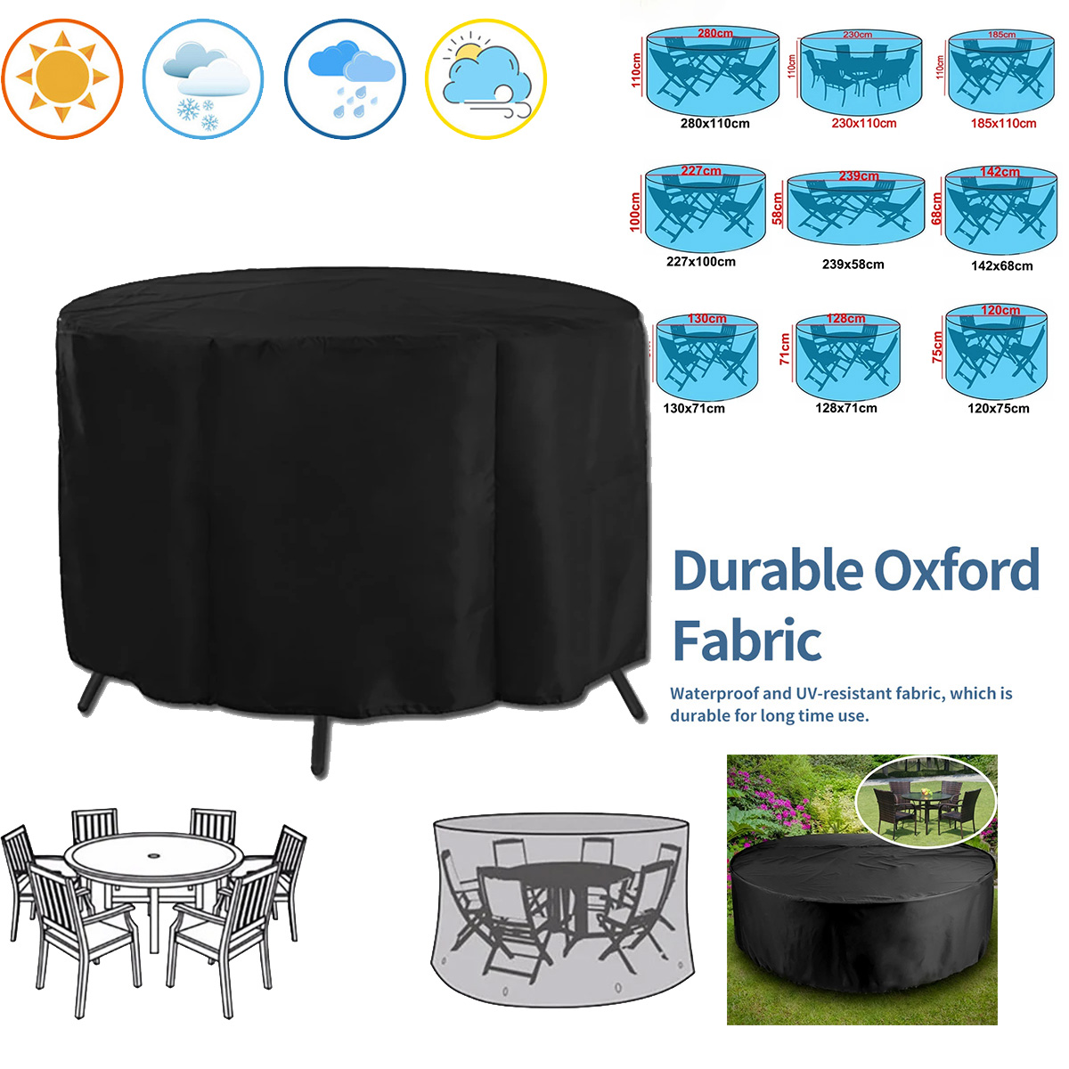 Outdoor Furniture Paint - Penutup Bulat Penutup Furnitur Taman Luar