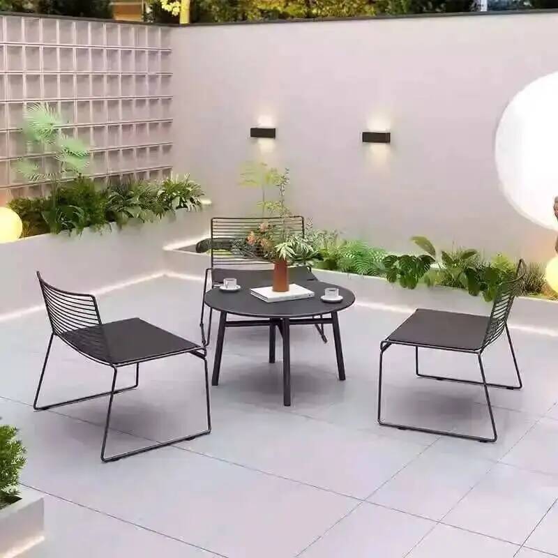 Outdoor Furniture Shop - Kafe Sederhana Balkon Santai Halaman Besi