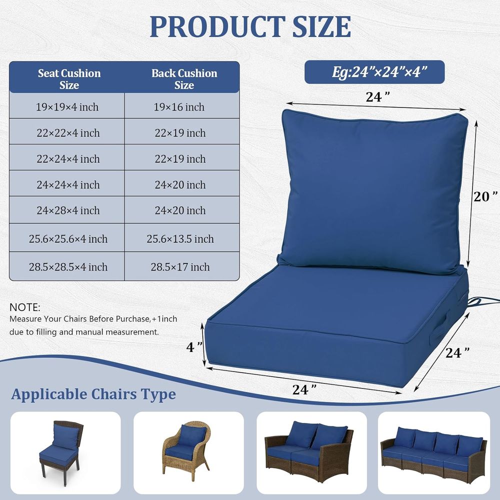 Set 4 Bantalan Kursi Dalam Rua - Outdoor Furniture Set ulasan dan harga