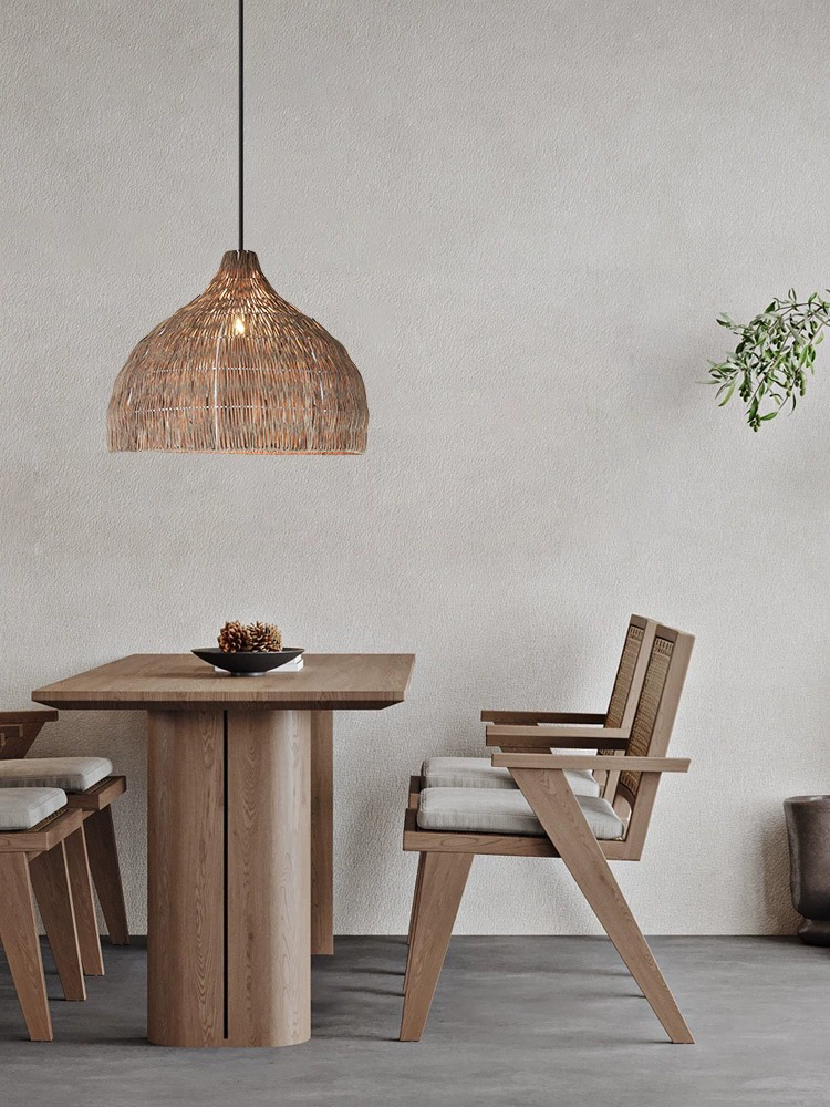 Lampu Gantung Rotan Kreatif Se - Outdoor Furniture Cafe ulasan dan harga
