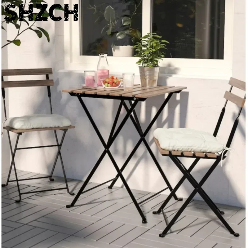 Meja Balkon Taman Besi Lipat u - Outdoor Furniture Shop ulasan dan harga