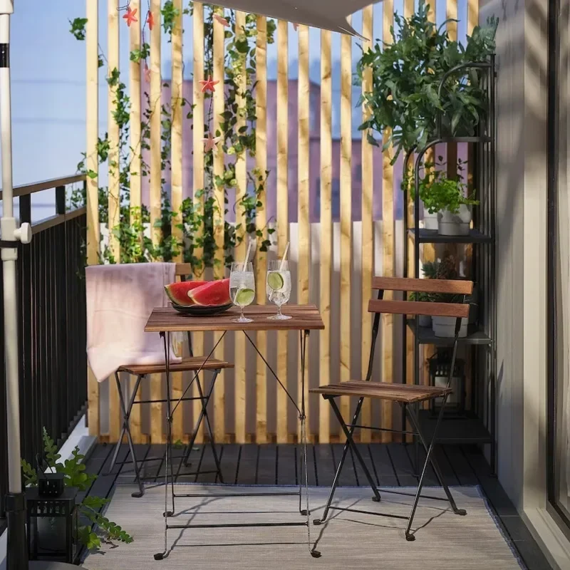 Meja Balkon Taman Besi Lipat u - Outdoor Furniture Shop ulasan dan harga