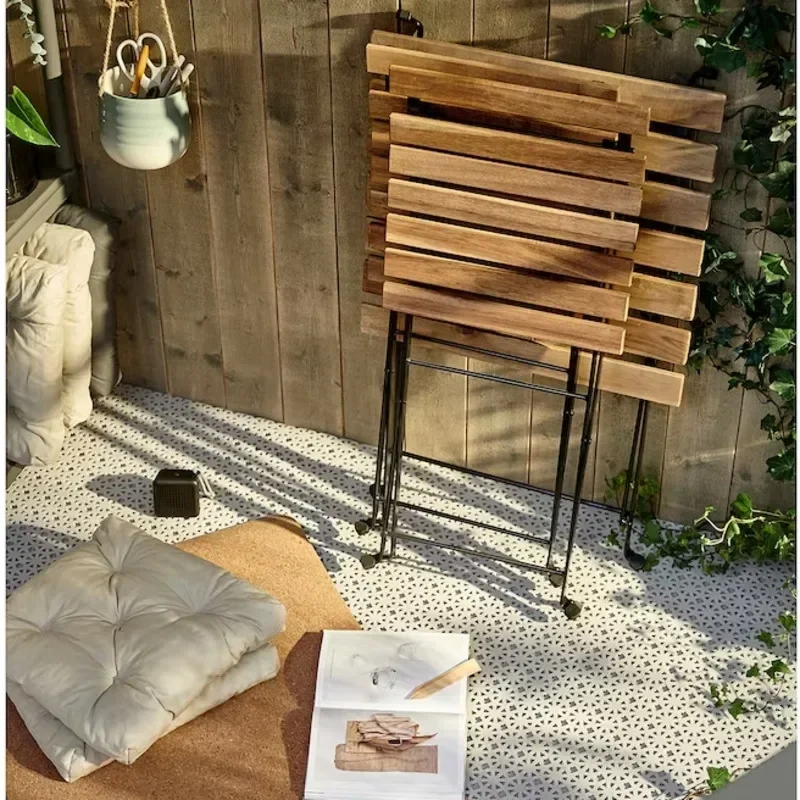 Meja Balkon Taman Besi Lipat u - Outdoor Furniture Shop ulasan dan harga