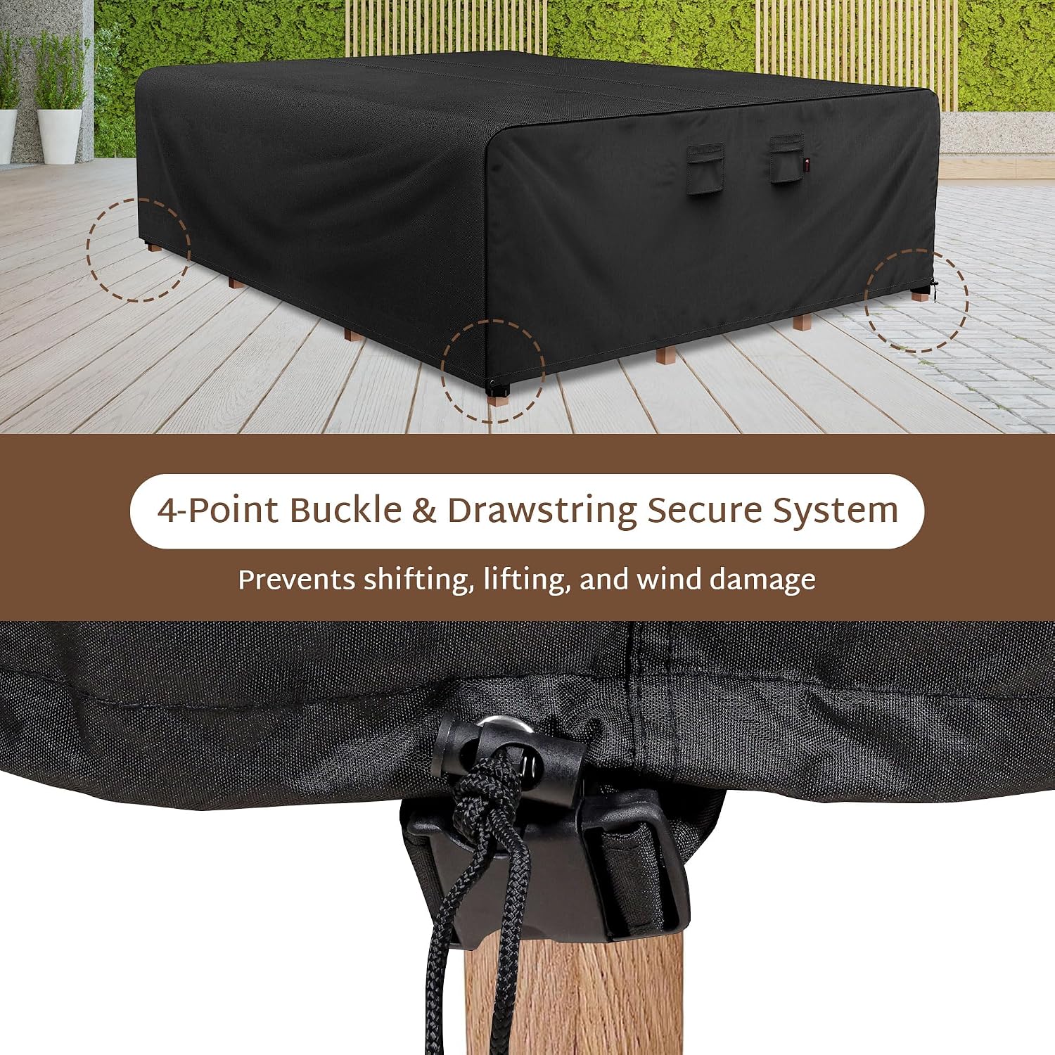 Penutup Meja Teras Luar Ruanga - Outdoor Furniture Cover Waterproof ulasan dan harga