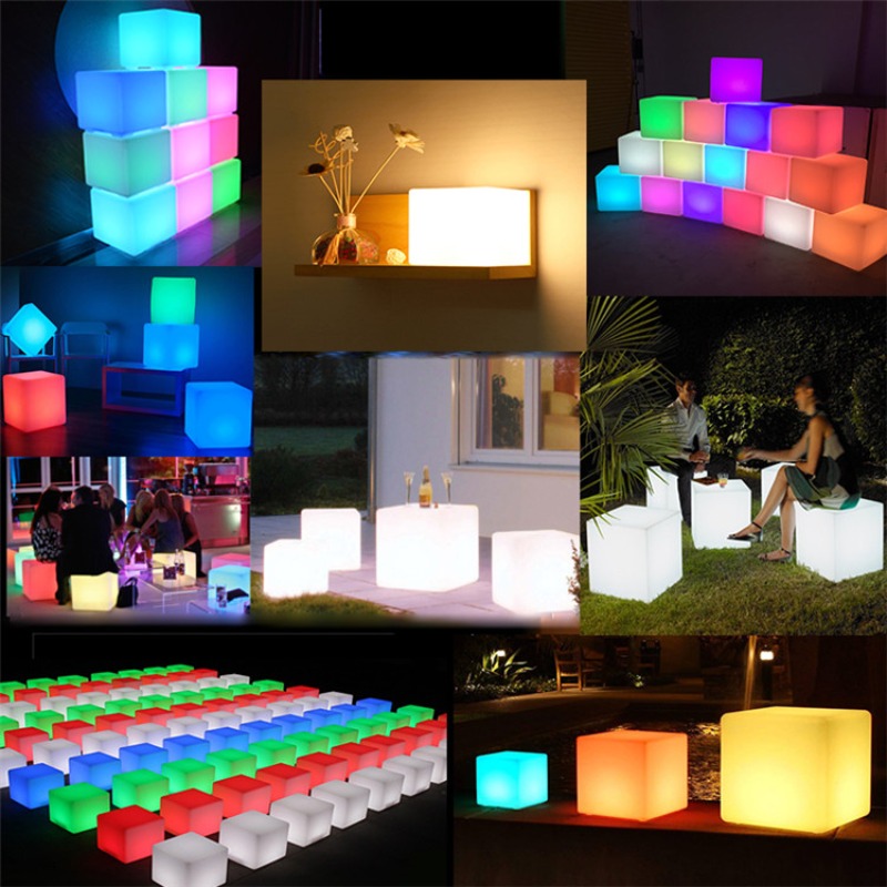 Meja Kubus LED PE Tahan UV, Da - Outdoor Furniture Recycled Plastic ulasan dan harga
