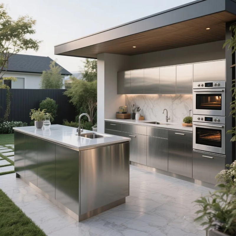Lemari dapur baja tahan karat  - Outdoor Furniture Kitchener ulasan dan harga